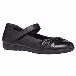 Geox Girls J Iberide F Leather School Shoes - 5 UK, Black