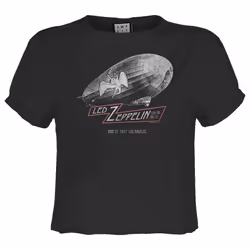 Amplified Womens/Ladies Dazed And Confused Led Zeppelin Crop Top - L, Charcoal