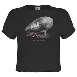 Amplified Womens/Ladies Dazed And Confused Led Zeppelin Crop Top - L, Charcoal