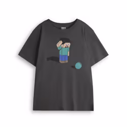 Minecraft Boys Short-Sleeved T-Shirt - 5-6 Years, Black