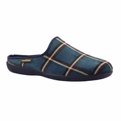 Goodyear Mens Checkmate Checked Mule Slippers - 8 UK, Blue
