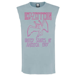 Amplified Unisex Adult 77 Gradient Led Zeppelin Sleeveless Tank Top - M, Strange Blue