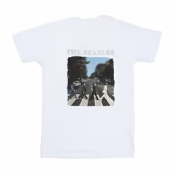 The Beatles Womens/Ladies Abbey Road Logo T-Shirt - S, White