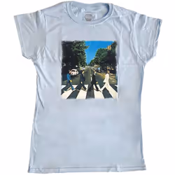 The Beatles Womens/Ladies Abbey Road T-Shirt - L, Light Blue