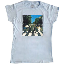 The Beatles Womens/Ladies Abbey Road T-Shirt - L, Light Blue