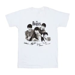 The Beatles Unisex Adult Signature T-Shirt - XL, White