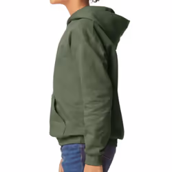 Gildan Childrens/Kids Soft Touch Midweight Hoodie - XS, Military Green