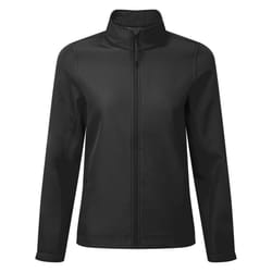 Premier Womens/Ladies Windchecker Recycled Printable Soft Shell Jacket - 3XL, Black