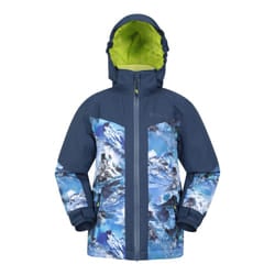 Mountain Warehouse Childrens/Kids Himalayan Abstract Ski Jacket - 9-10 Years, Navy