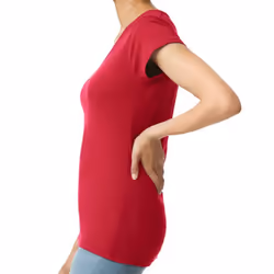 Gildan Womens/Ladies Soft Style V Neck T-Shirt - M, Cherry Red