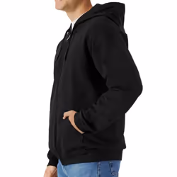 Gildan Mens Midweight Soft Touch Full Zip Hoodie - S, Black