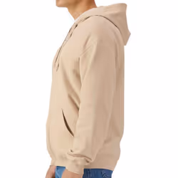Gildan Mens Midweight Soft Touch Full Zip Hoodie - XL, Sand