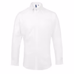 Premier Mens Signature Oxford Long Sleeve Work Shirt - 20in, White