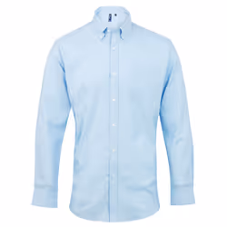 Premier Mens Signature Oxford Long Sleeve Work Shirt - 22in, Blue