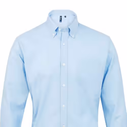 Premier Mens Signature Oxford Long Sleeve Work Shirt - 22in, Blue
