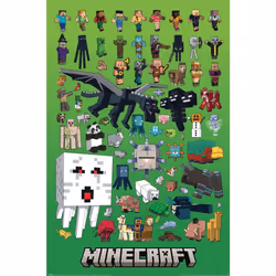 Minecraft Character Montage Poster