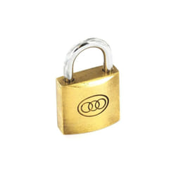 Securit Tricircle Brass Padlock - 38mm, Gold/Silver