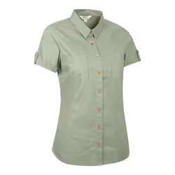 Mountain Warehouse Womens/Ladies Coconut Short-Sleeved Shirt - 12 UK, Light Khaki