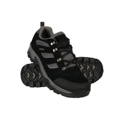 Mountain Warehouse Mens Voyage Suede Waterproof Walking Shoes - 7 UK, Jet Black