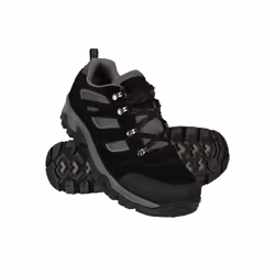 Mountain Warehouse Mens Voyage Suede Waterproof Walking Shoes - 9 UK, Jet Black