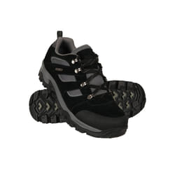 Mountain Warehouse Mens Voyage Suede Waterproof Walking Shoes - 9 UK, Jet Black