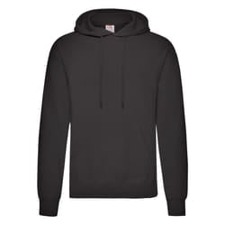 Fruit Of The Loom Adults Unisex Classic Hooded Sweatshirt - M, Black