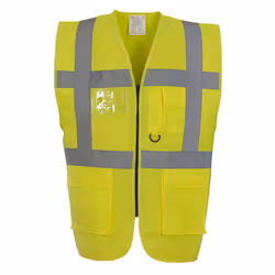 Yoko Unisex Adult Executive Hi-Vis Waistcoat - M, Yellow