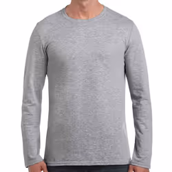 Gildan Unisex Adult Softstyle Long-Sleeved T-Shirt - XXL, Sports Grey