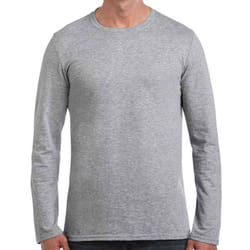 Gildan Unisex Adult Softstyle Long-Sleeved T-Shirt - XXL, Sports Grey