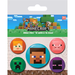 Minecraft Faces Badge (Pack of 5)