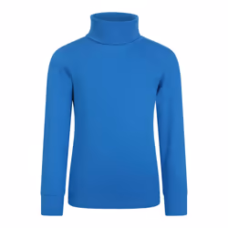 Mountain Warehouse Childrens/Kids Meribel Cotton Roll Neck Top - 7-8 Years, Blue