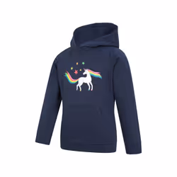 Mountain Warehouse Childrens/Kids Unicorn Glitter Rainbow Hoodie - 9-10 Years, Navy