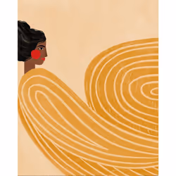 Bea Muller The Woman With The Yellow Stripes Print