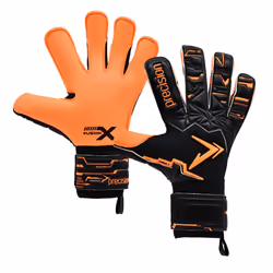 Precision Childrens/Kids Fusion X Pro Surround Quartz+ Latex Goalkeeper Gloves - 6, Black/Fluorescent Orange