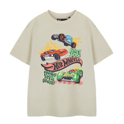 Hot Wheels Boys Beast Mode T-Shirt - 7-8 Years, Oatmeal