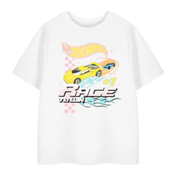 Hot Wheels Boys Race To Win T-Shirt - 5-6 Years, White