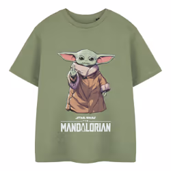 Star Wars The Mandalorian Boys Grogu T-Shirt - 13-14 Years, Khaki Green