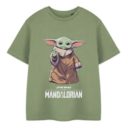 Star Wars The Mandalorian Boys Grogu T-Shirt - 13-14 Years, Khaki Green