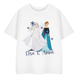 Frozen Girls Anna And Elsa T-Shirt - 3-4 Years, White
