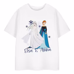 Frozen Girls Anna And Elsa T-Shirt - 5-6 Years, White