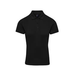 Premier Womens/Ladies Coolchecker Plus Polo Shirt - 3XL, Black
