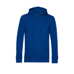 B&C Mens Organic Zipped Hoodie - S, Royal Blue