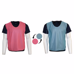 Precision Unisex Adult Plain Mesh Reversible Training Bib - 15 Years, Pink/Sky