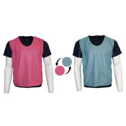 Precision Unisex Adult Plain Mesh Reversible Training Bib - 15 Years, Pink/Sky