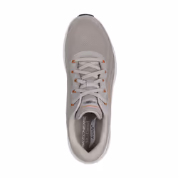 Skechers Mens 2.0 Road Wave Arch Fit Wide Trainers - 8 UK Wide, Taupe/Orange