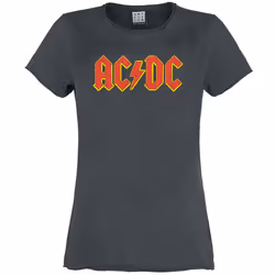 Amplified Womens/Ladies AC/DC Logo T-Shirt - XL, Charcoal