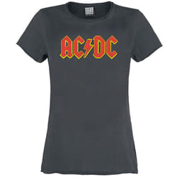Amplified Womens/Ladies AC/DC Logo T-Shirt - XL, Charcoal