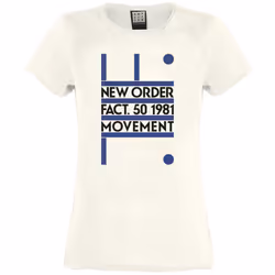 Amplified Womens/Ladies Movement New Order T-Shirt - XL, Vintage White