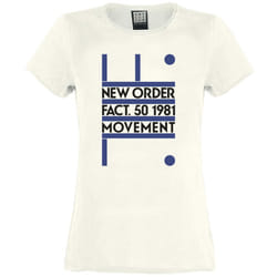 Amplified Womens/Ladies Movement New Order T-Shirt - L, Vintage White