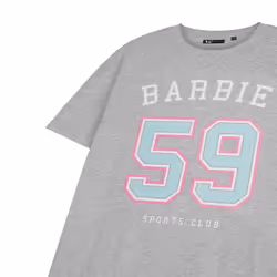 Barbie Womens/Ladies 59 Sports Club Short-Sleeved Nightdress - XXL, Grey Marl
